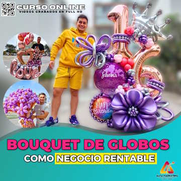 Curso de bouquet de globos como negocio