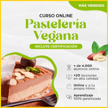 Curso pastelería vegana online