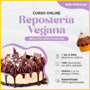 Curso Repostería Vegana online