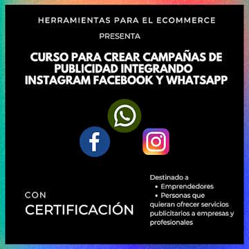 Curso online para crear campañas de publicidad con Instagram, Facebook y WhatsApp